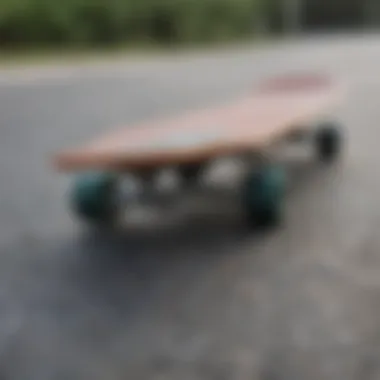 Skateboard with freshly installed grip strip