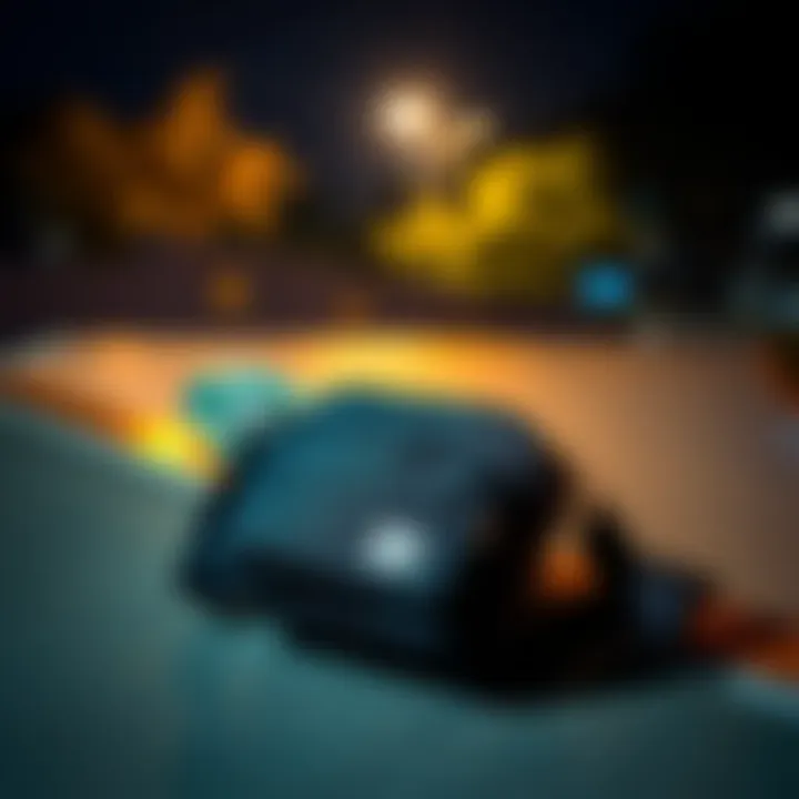 Herschel Crossbody in Action Herschel crossbody bag showcased on a skateboarding ramp