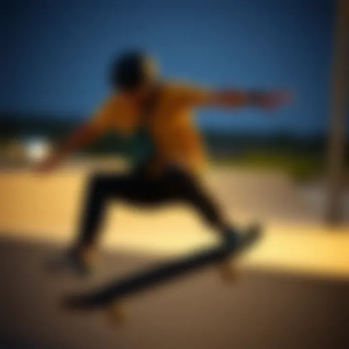 Skater's Essential Gear Skater wearing Herschel crossbody bag while performing a trick