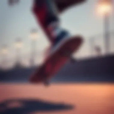 Performance in Action: Kyle Walker's Signature Shoes Skateboarder performing a trick while wearing Kyle Walker's pro shoes