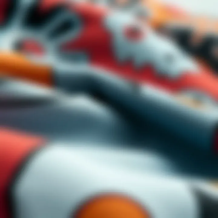 Close-up of unique streetwear fabric textures