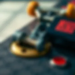Detailed view of Luigino skate construction showcasing premium materials