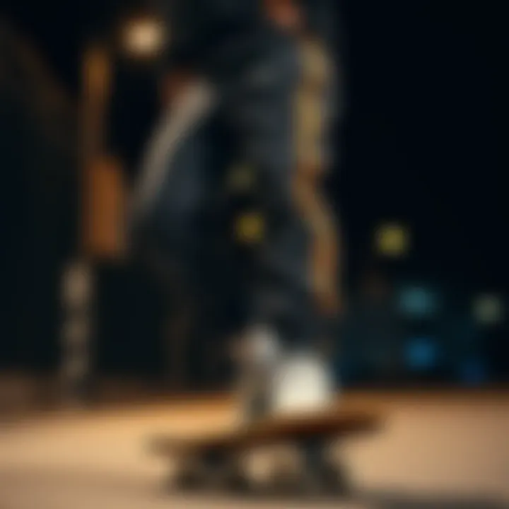 Skater integrating Nike cuffed sweatpants into a streetwear outfit