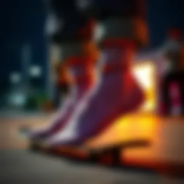 Nike No See Socks in Skate Culture Nike no see socks in a casual skate culture environment