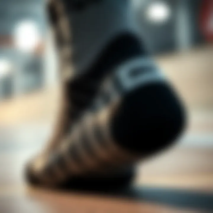 Design Features of Nike No See Socks Close-up of Nike no see socks displaying design features