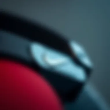 Close-up of materials used in the Nike reversible belt