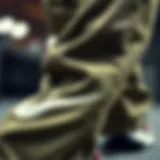 Close-up of the texture and fabric technology of Nike SB cargo pants