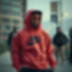 Dynamic streetwear outfit showcasing urban style