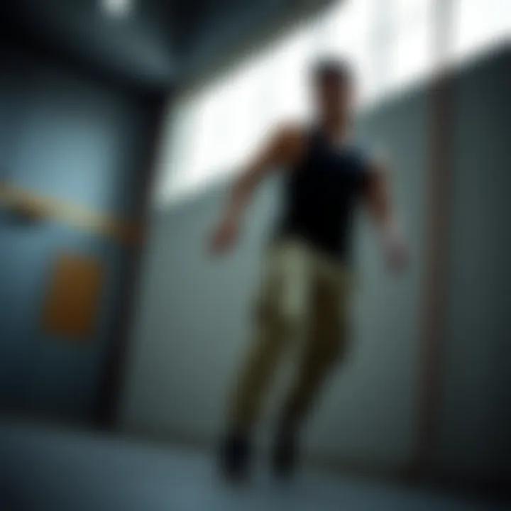 Athlete wearing Nike utility pants during a workout session