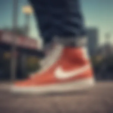Stylish outfits complemented by Nike Vintage Blazer shoes