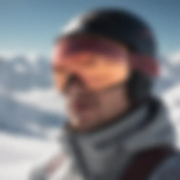 Oakley Flight Deck Prizm Rose goggles in action on snowy slopes