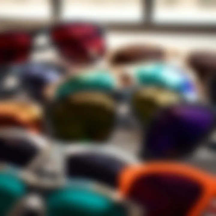 Different styles of Oakley sunglasses displayed together.