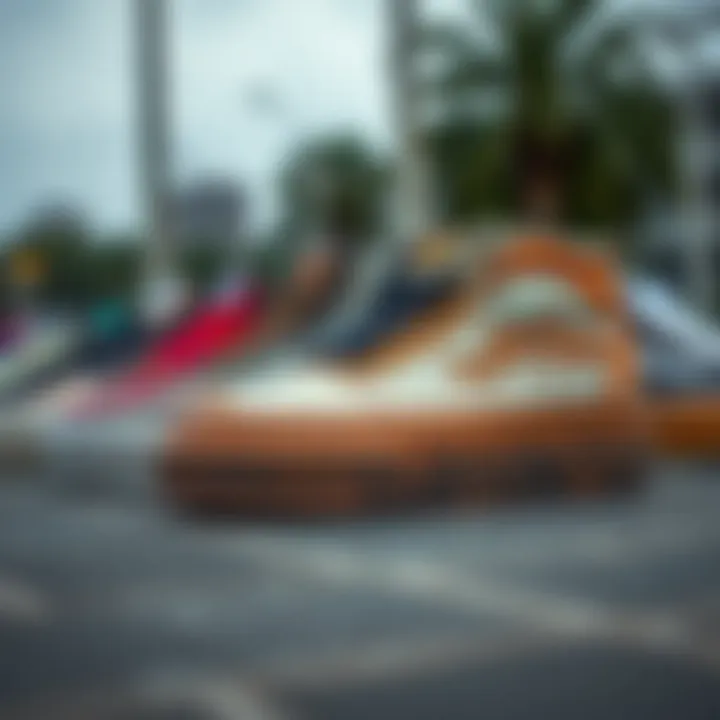 Group of platform vans in various designs