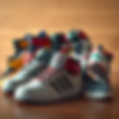 Variety in Size 10.5 Skate Shoes Diverse collection of skate shoes in size 10.5 arranged aesthetically