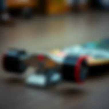 Essential Components of a 7.75 Skateboard Components of a 7.75 skateboard complete, showcasing trucks and wheels