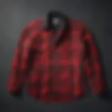 Classic red and black flannel shirt on a stylish backdrop