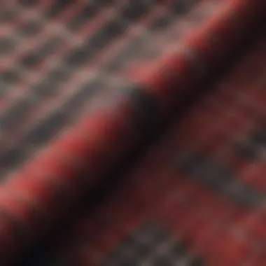 Detail of flannel fabric highlighting its texture and quality