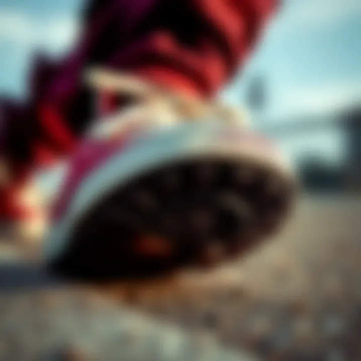 Close-up of Shoes for Crews highlighting traction and grip