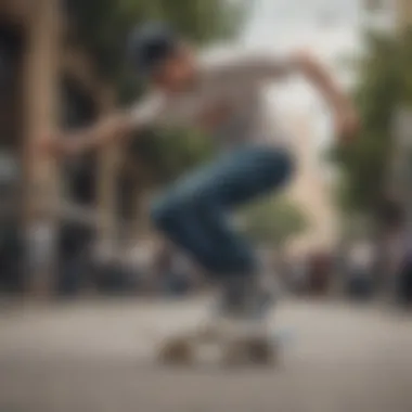 Skater performing tricks while wearing Vans Slip-Ons