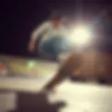 Dynamic skateboarder showcasing agility in budget skate shoes