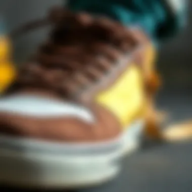 Durable Materials in Skate Shoes Close-up of durable materials in budget-friendly skate shoes