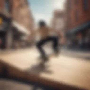 An action shot of a finger board performing tricks on a miniature ramp.