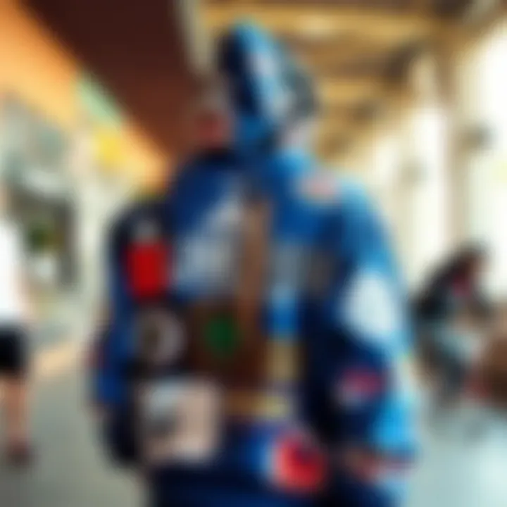 Collage of Brand Collaborations with the Blue Backwoods Hoodie Collage of brand collaborations featuring the blue backwoods hoodie