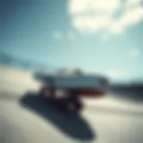 Vans Checkered Slide in Action Vans checkered slide on a skateboard ramp