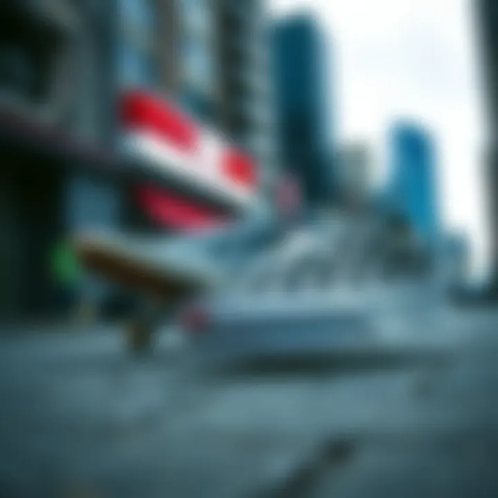 Vans checkered slide showcased in an urban setting