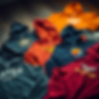 Diverse Designs of Craft Hoodies Different styles of craft hoodies laid out to highlight their diversity in design.
