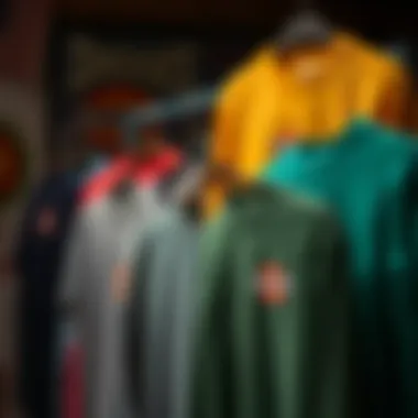 Different color options of Dickies long sleeve t-shirts displayed together