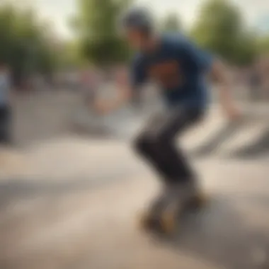 A group of gamers engaging in a multiplayer skate park simulator session