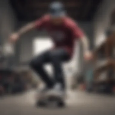 A Skateboarder Sporting Vans and Sketchy Tank Gear Skateboarder wearing Vans and Sketchy Tank apparel