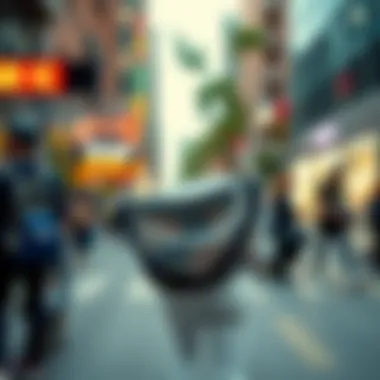 Fanny packs in an urban setting