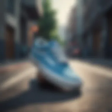 Vans Ave Blue: An Icon of Skate Culture Artistic representation of Vans Ave Blue inspiring skate culture