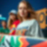 Vibrant selection of graphic tees showcasing various designs