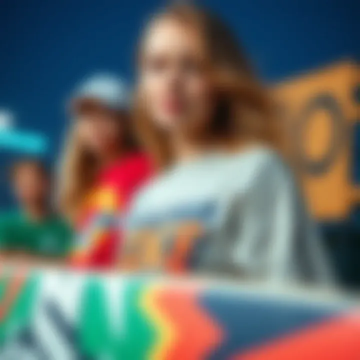 Vibrant selection of graphic tees showcasing various designs