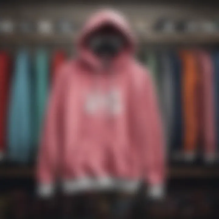 A range of Vans hoodie colors displayed creatively