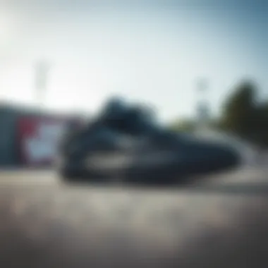 Vans MTE Black Camo in an outdoor skate setting