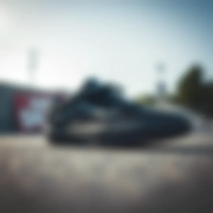 Vans MTE Black Camo in an outdoor skate setting