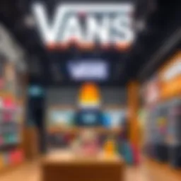 Interior view of Vans store showcasing unique design elements