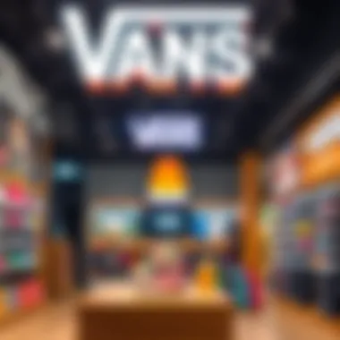 Interior view of Vans store showcasing unique design elements