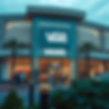 Outdoor view of Emerald Square Mall featuring Vans store