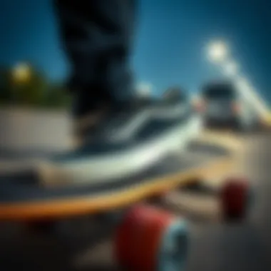 Vans Footwear and Skate Culture Vans shoes showcased on a skateboard