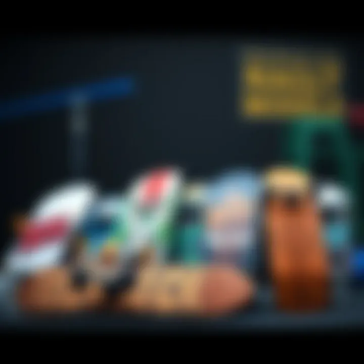 Diverse Tech Deck Models A collection of various Tech Deck models illustrating diversity in styles