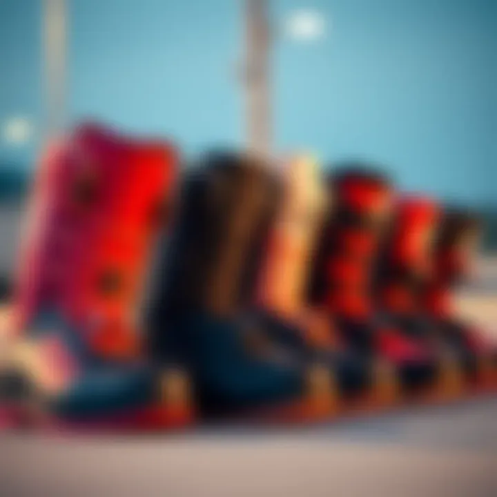 Diverse Models of Thirtytwo Boots Comparison of different models of Thirtytwo boots lined up