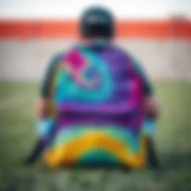 Creative Custom Tie-Dye Techniques Custom tie-dye techniques applied to bookbags