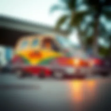 Diverse Designs of Unique Vans A collection of unique vans showcasing diverse designs