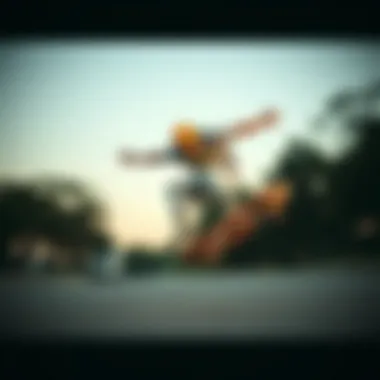 Skateboarder in Distinctive Vans Skateboarder performing a trick while wearing distinctive vans