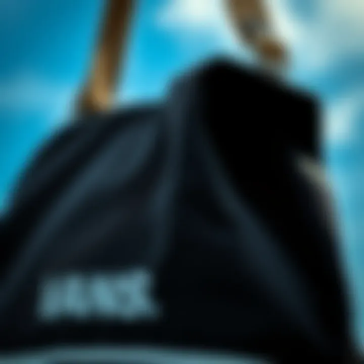 Detailing the Durability of the Tote Bag Close-up of the Vans black canvas tote bag showcasing its durable fabric and stitching